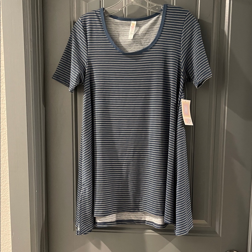 ROE Navy and White Striped Top